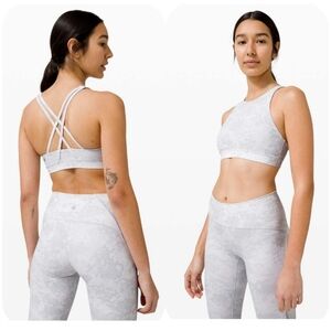 Lululemon Energy Bra High Neck" | Medium Support | Future Oasis Grey Multi | 6
